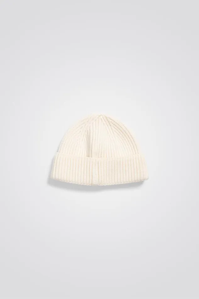 Men Norse Projects Beanies Fine Merino Rib Beanie Ecru
