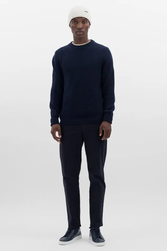 Men Norse Projects Beanies Fine Merino Rib Beanie Ecru