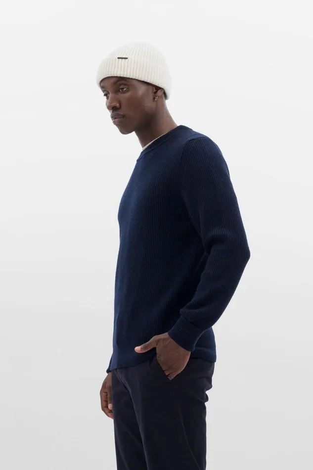 Men Norse Projects Beanies Fine Merino Rib Beanie Ecru