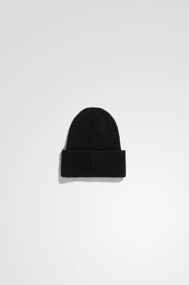 Men Norse Projects Beanies Merino Lambswool Rib N Logo Beanie Black