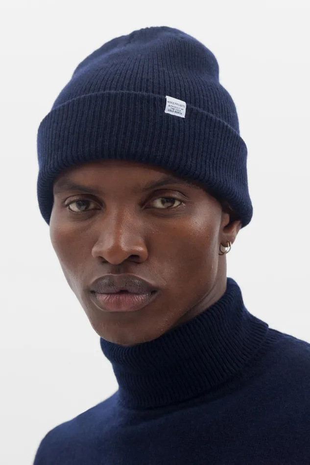 Men Norse Projects Beanies Norse Beanie Dark Navy