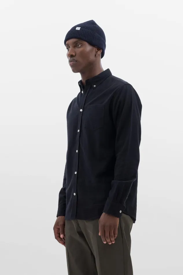 Men Norse Projects Beanies Wool Cotton Rib Beanie Dark Navy