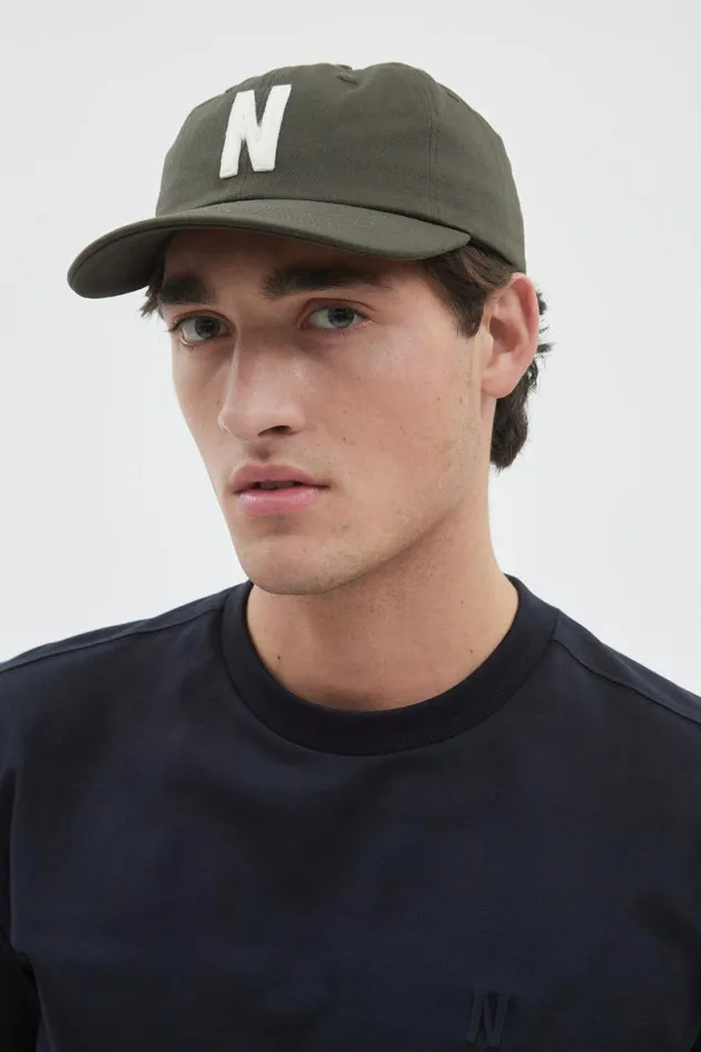 Men Norse Projects Caps Felt N Twill Sports Cap Beech Green