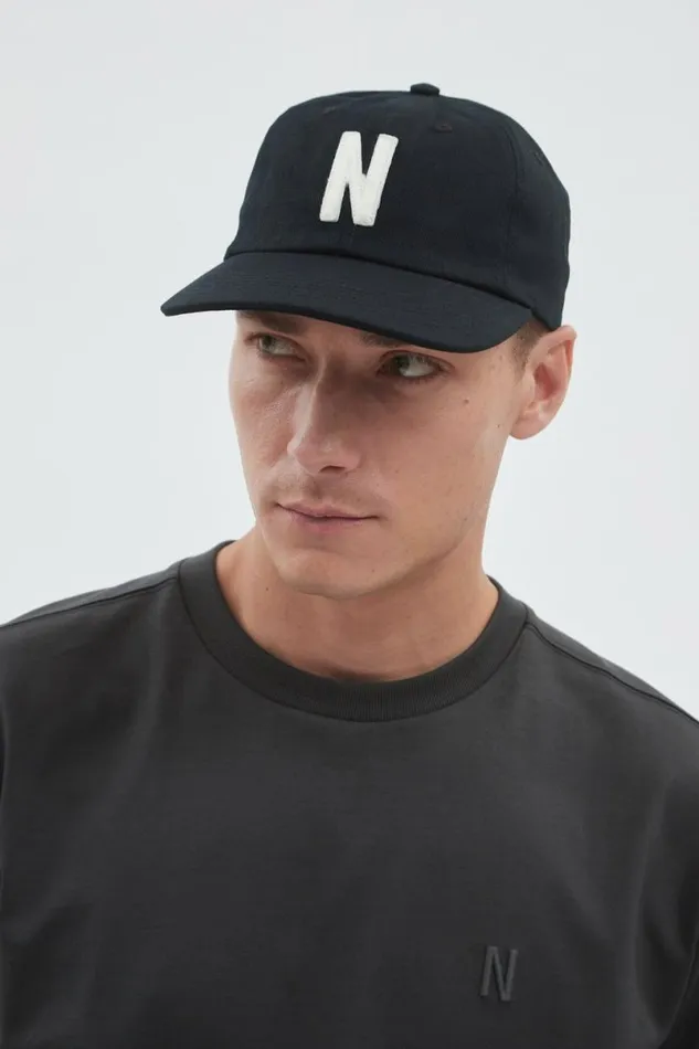 Men Norse Projects Caps Felt N Twill Sports Cap Black