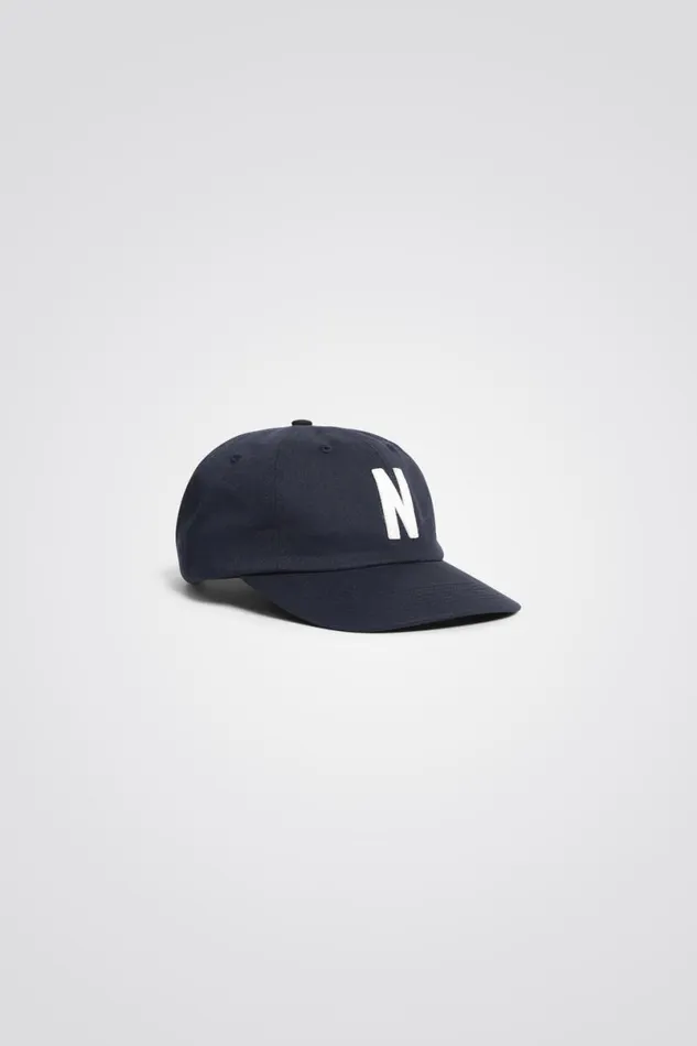 Men Norse Projects Caps Felt N Twill Sports Cap Dark Navy