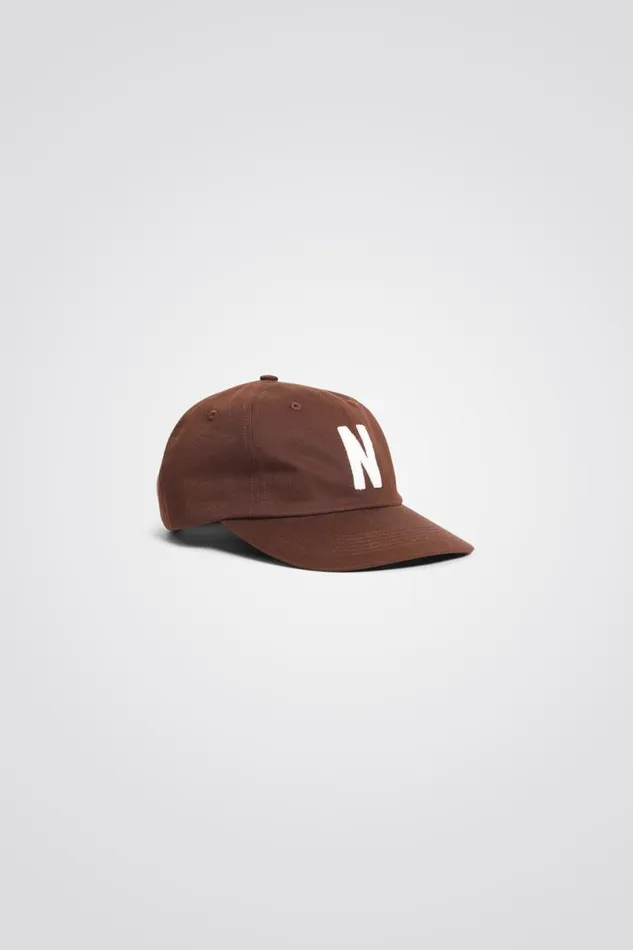 Men Norse Projects Caps Felt N Twill Sports Cap Rust Brown