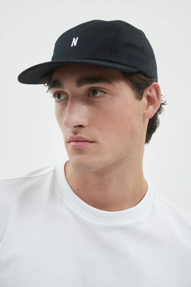 Men Norse Projects Caps Twill 5 Panel Cap Black