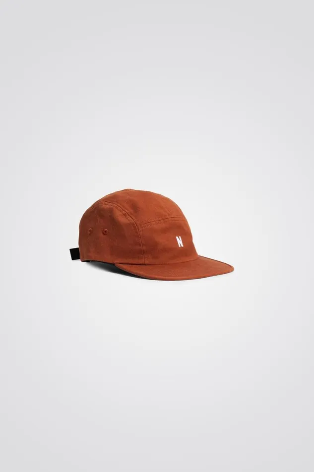 Men Norse Projects Caps Twill 5 Panel Cap Rust Brown