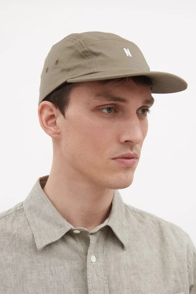 Men Norse Projects Caps Twill 5 Panel Cap Sediment Green