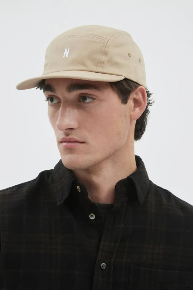 Men Norse Projects Caps Twill 5 Panel Cap Utility Khaki