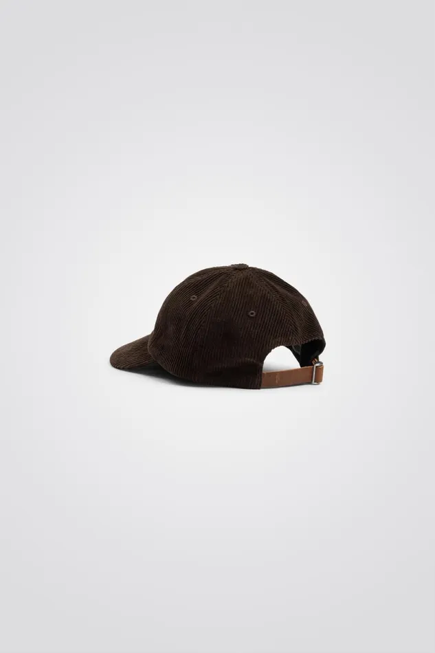 Men Norse Projects Caps Wide Wale Corduroy Sports Cap Espresso