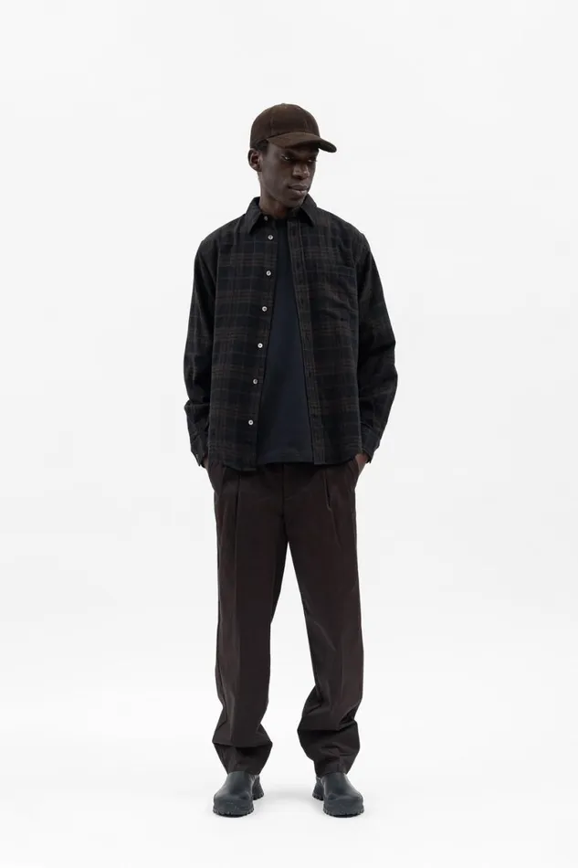 Men Norse Projects Caps Wide Wale Corduroy Sports Cap Espresso