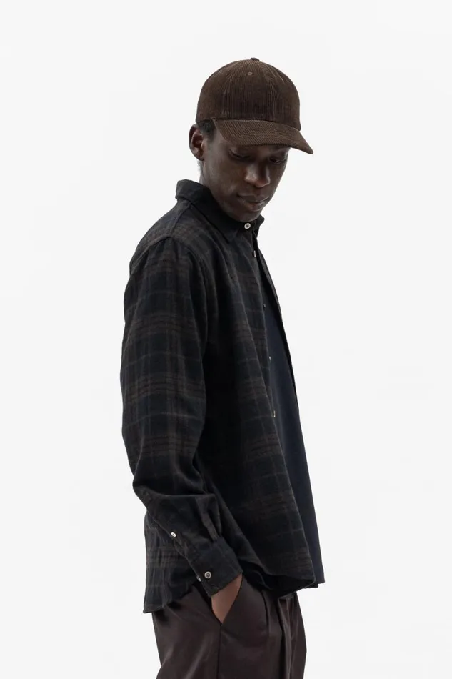 Men Norse Projects Caps Wide Wale Corduroy Sports Cap Espresso
