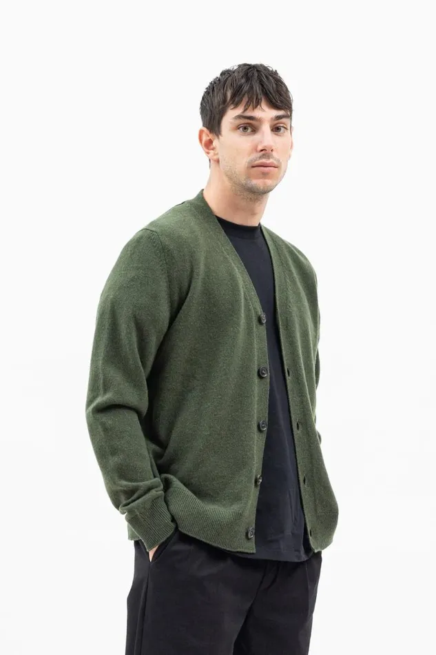 Men Norse Projects Knitwear Adam Merino Lambswool Cardigan Army Green