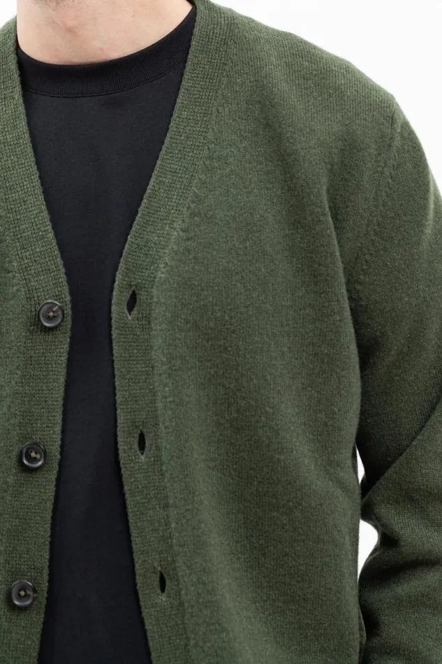 Men Norse Projects Knitwear Adam Merino Lambswool Cardigan Army Green