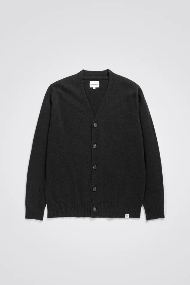 Men Norse Projects Knitwear Adam Merino Lambswool Cardigan Black