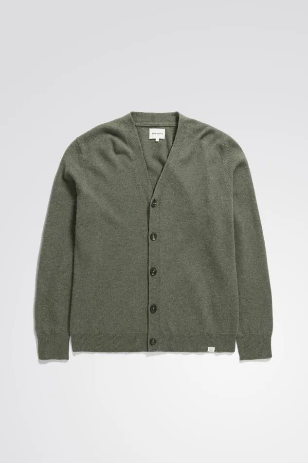 Men Norse Projects Knitwear Adam Merino Lambswool Cardigan Ivy Green