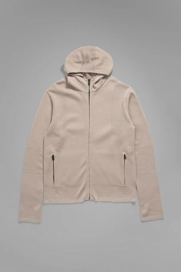 Men Norse Projects Knitwear Aero Hooded Tech Jacket Utility Khaki