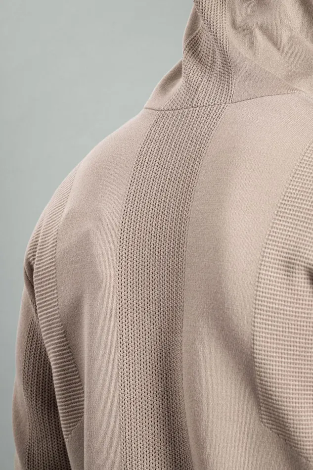 Men Norse Projects Knitwear Aero Hooded Tech Jacket Utility Khaki