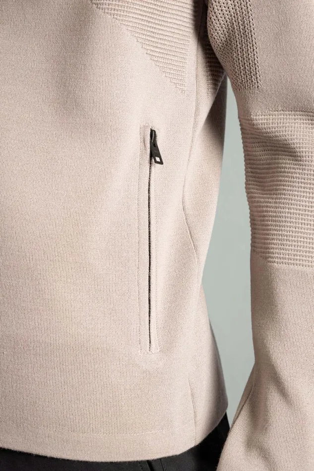 Men Norse Projects Knitwear Aero Hooded Tech Jacket Utility Khaki