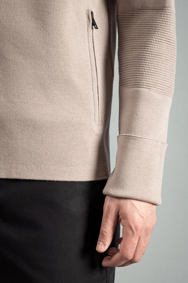 Men Norse Projects Knitwear Aero Hooded Tech Jacket Utility Khaki