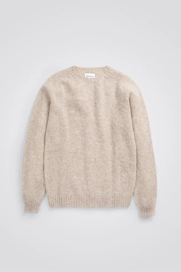Men Norse Projects Knitwear Birnir Brushed Lambswool Oatmeal