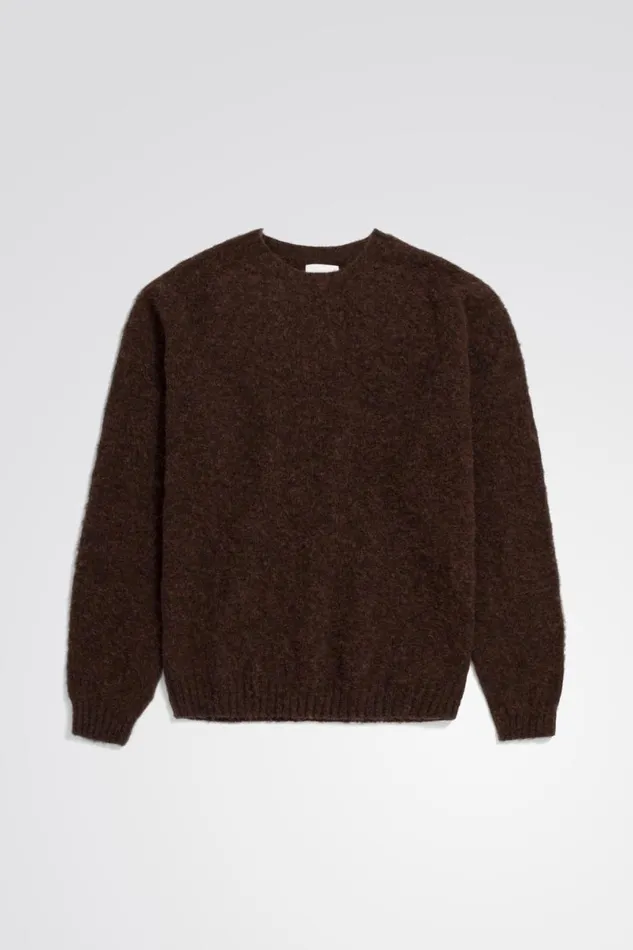 Men Norse Projects Knitwear Birnir Brushed Lambswool Rust Brown