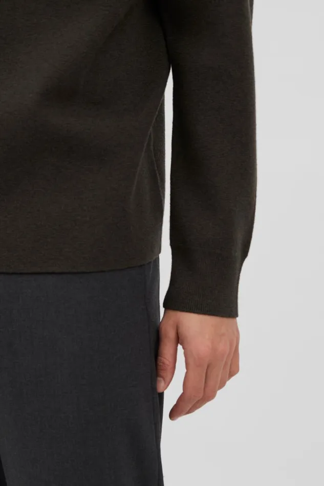 Men Norse Projects Knitwear Bruce Milano Mock Neck Beech Green