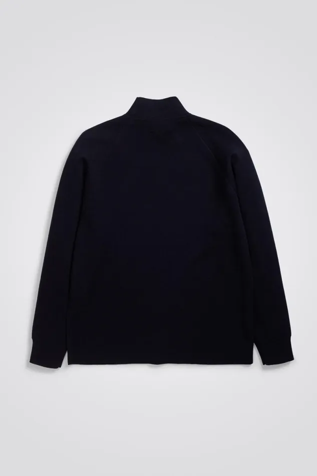 Men Norse Projects Knitwear Bruce Milano Mock Neck Dark Navy