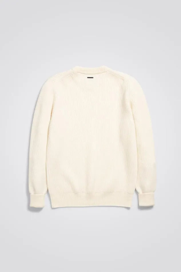 Men Norse Projects Knitwear Fine Merino Rib Crewneck Ecru