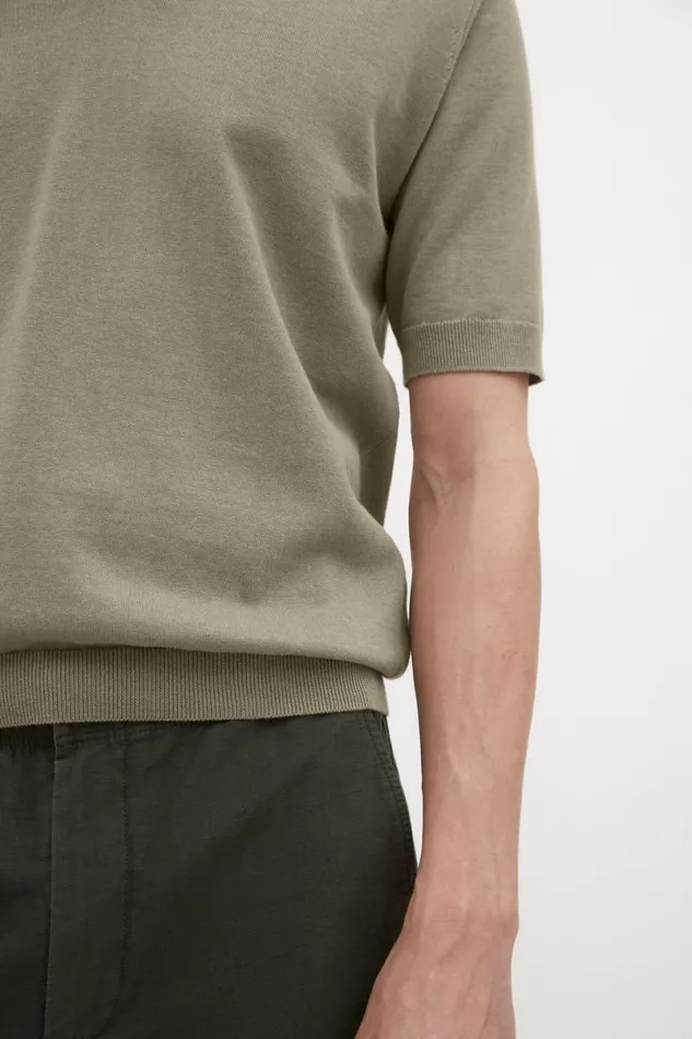 Men Norse Projects Knitwear Leif Cotton Linen Polo Clay