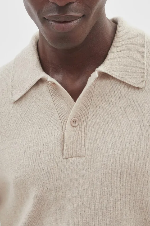 Men Norse Projects Knitwear Marco Merino Lambswool Polo Oatmeal