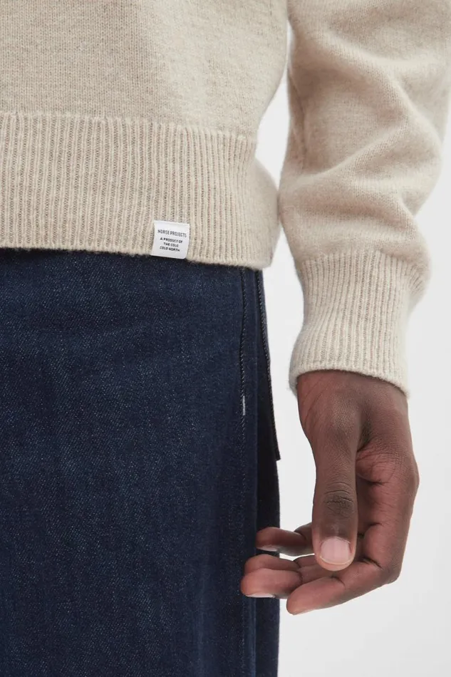 Men Norse Projects Knitwear Marco Merino Lambswool Polo Oatmeal