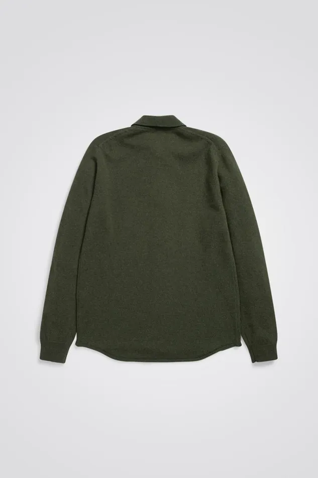 Men Norse Projects Knitwear Martin Merino Lambswool Shirt Army Green