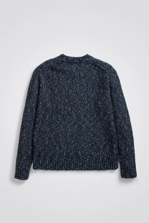 Men Norse Projects Knitwear Rasmus Relaxed Tweed VNeck Sweater Light Stone Blue