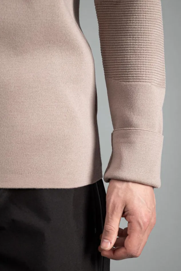 Men Norse Projects Knitwear Ribe Tech Crew Utility Khaki