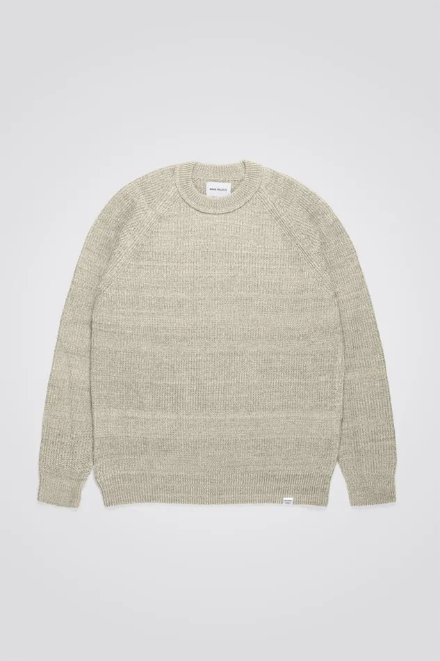 Men Norse Projects Knitwear Roald Cotton Wool Sediment Green