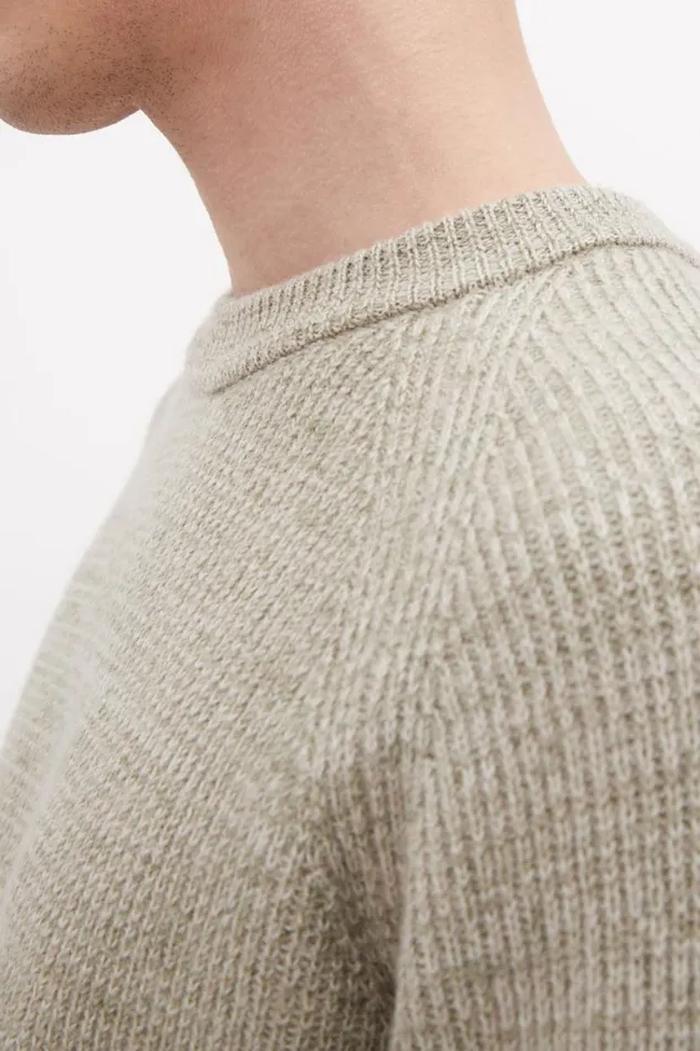 Men Norse Projects Knitwear Roald Cotton Wool Sediment Green