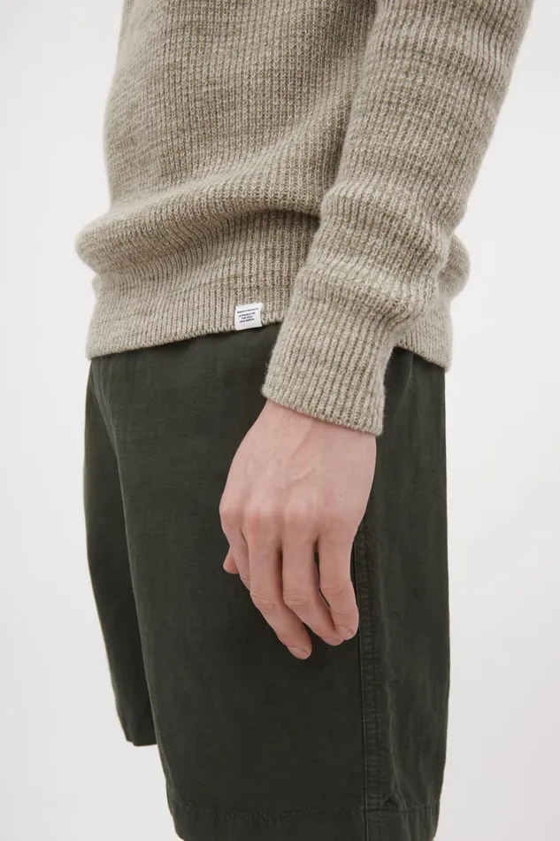 Men Norse Projects Knitwear Roald Cotton Wool Sediment Green