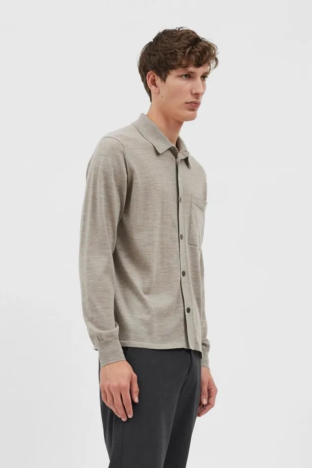 Men Norse Projects Knitwear Rollo Tech Merino Shirt Sand