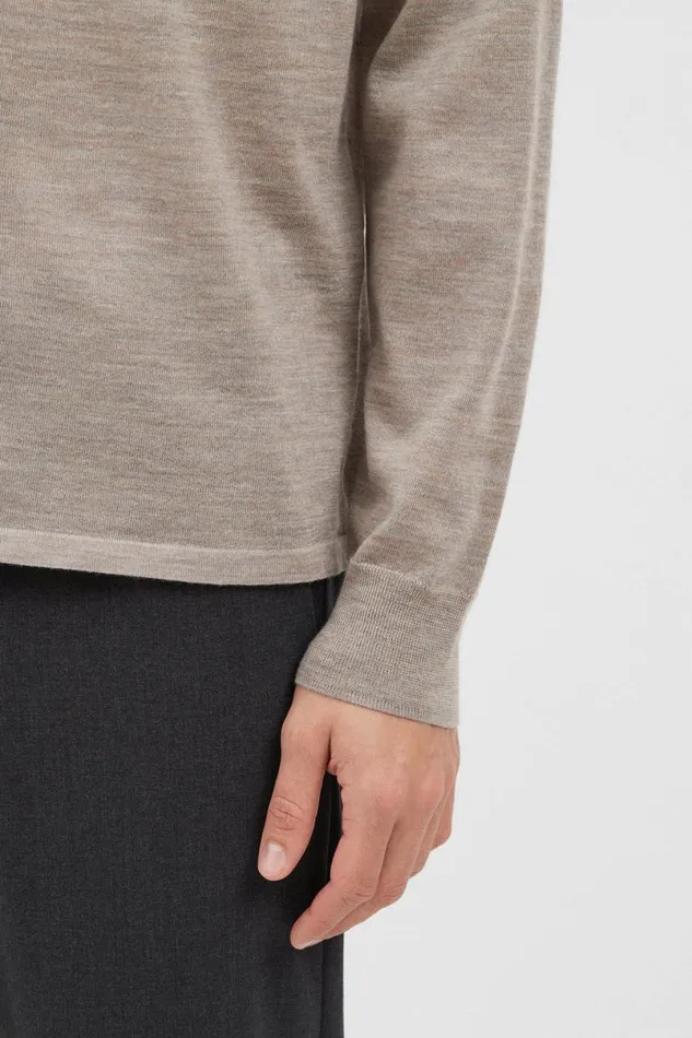 Men Norse Projects Knitwear Rollo Tech Merino Shirt Sand