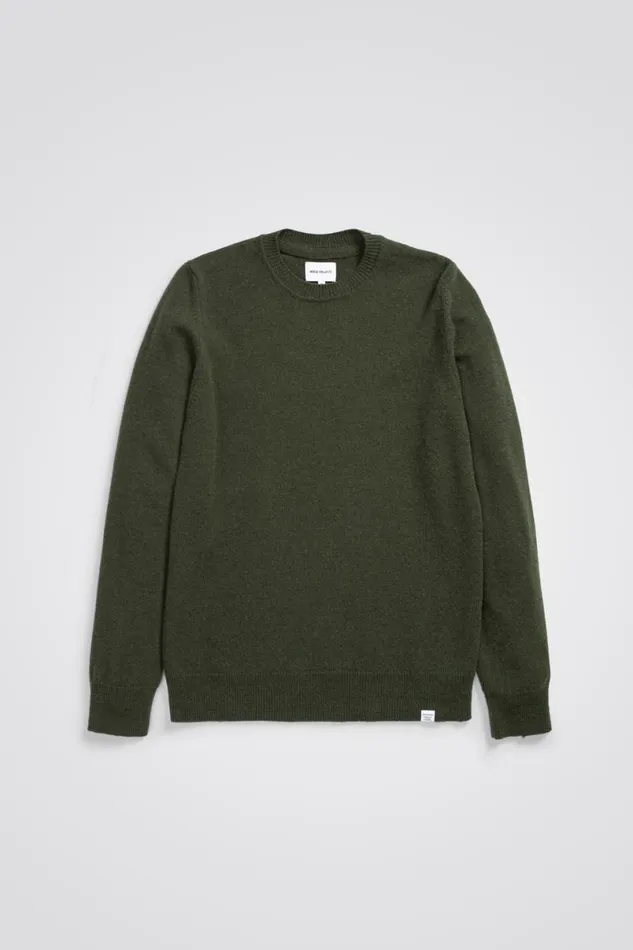 Men Norse Projects Knitwear Sigfred Merino Lambswool Sweater Army Green