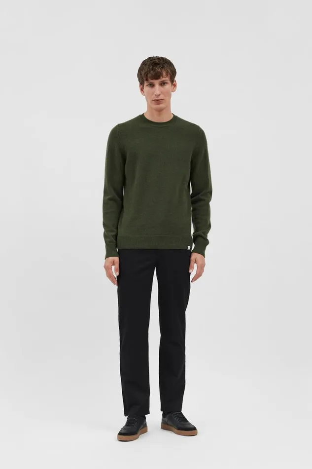 Men Norse Projects Knitwear Sigfred Merino Lambswool Sweater Army Green