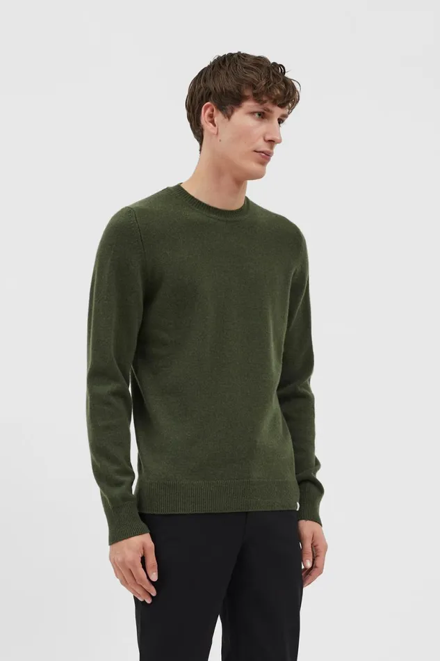 Men Norse Projects Knitwear Sigfred Merino Lambswool Sweater Army Green