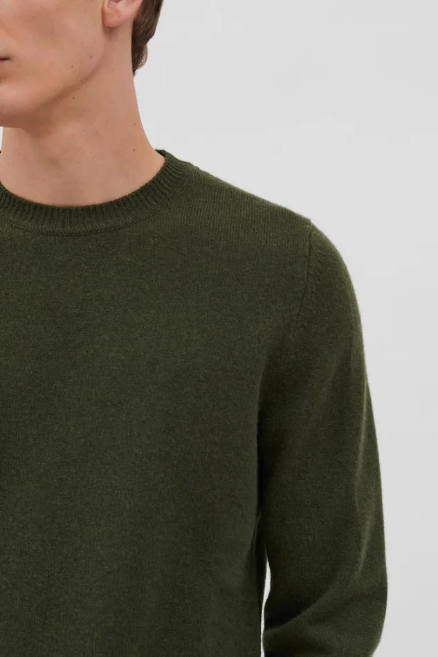Men Norse Projects Knitwear Sigfred Merino Lambswool Sweater Army Green