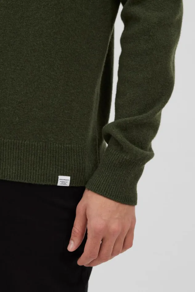 Men Norse Projects Knitwear Sigfred Merino Lambswool Sweater Army Green
