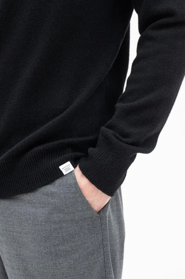 Men Norse Projects Knitwear Sigfred Merino Lambswool Sweater Black