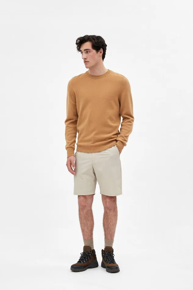 Men Norse Projects Knitwear Sigfred Merino Lambswool Sweater Camel