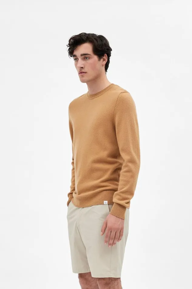 Men Norse Projects Knitwear Sigfred Merino Lambswool Sweater Camel