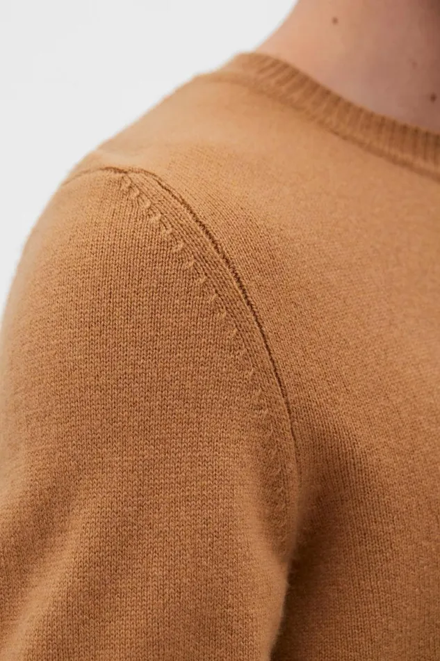 Men Norse Projects Knitwear Sigfred Merino Lambswool Sweater Camel